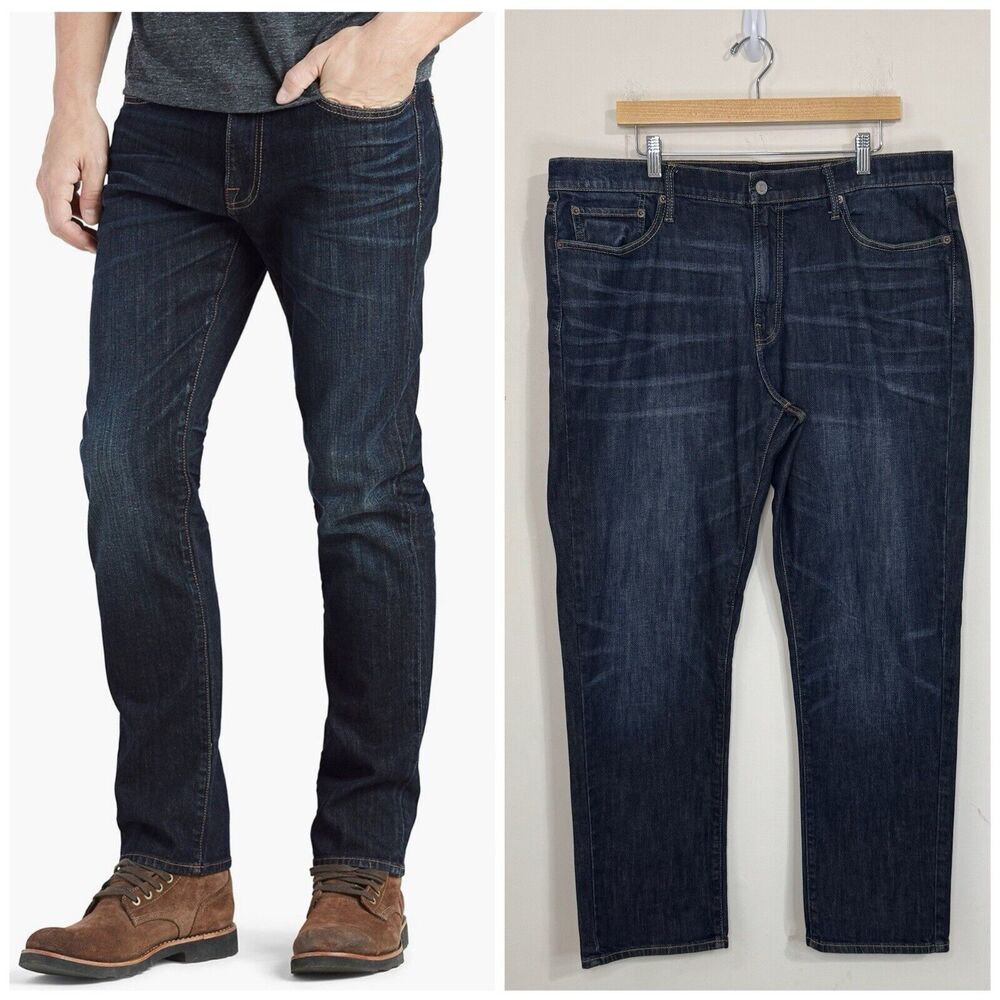 Lucky Brand 410 Athletic Straight Jeans Men’s Size 38x30 Blue Dark Wash Relaxed